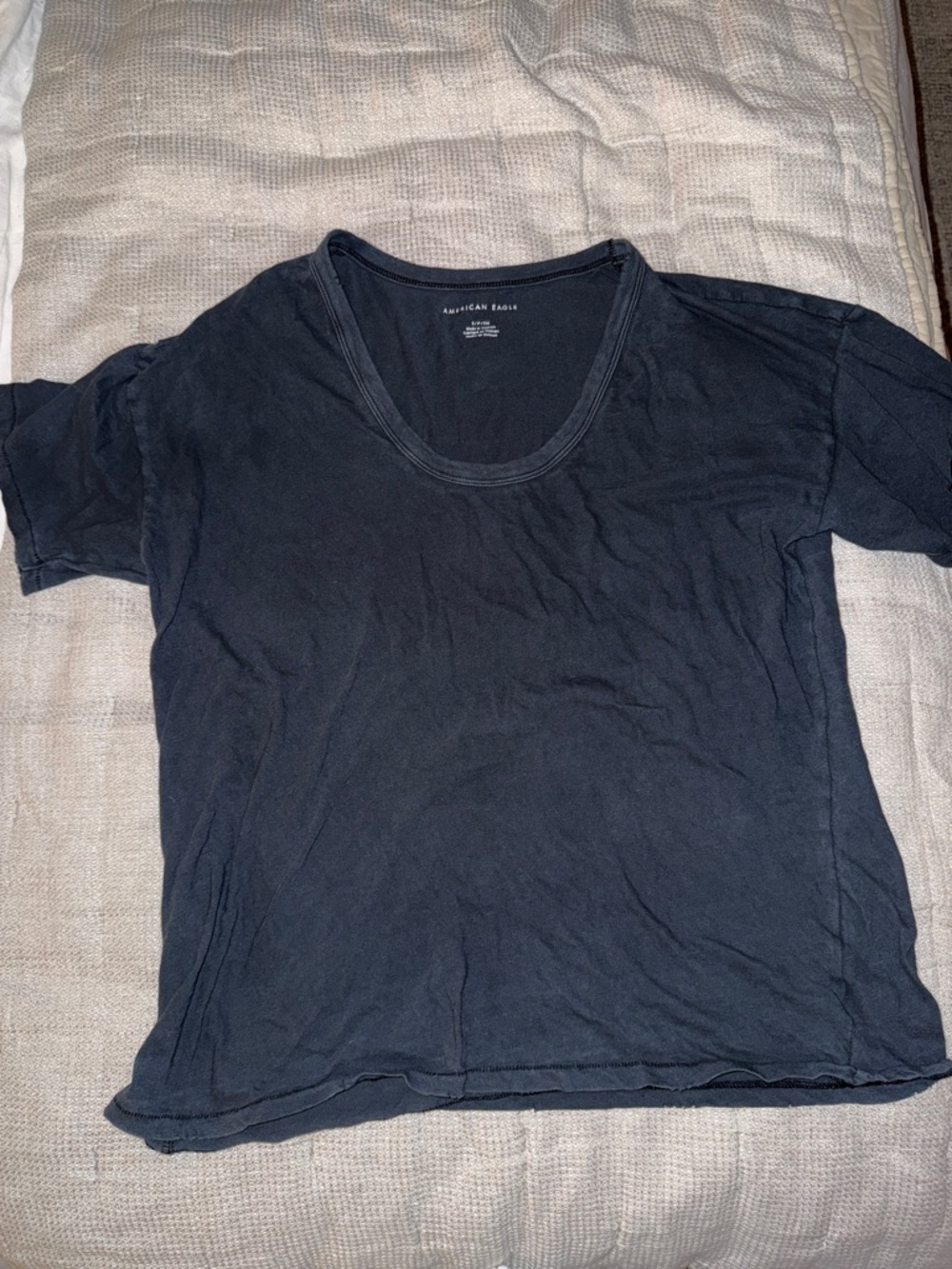 American Eagle small black gray washed tee